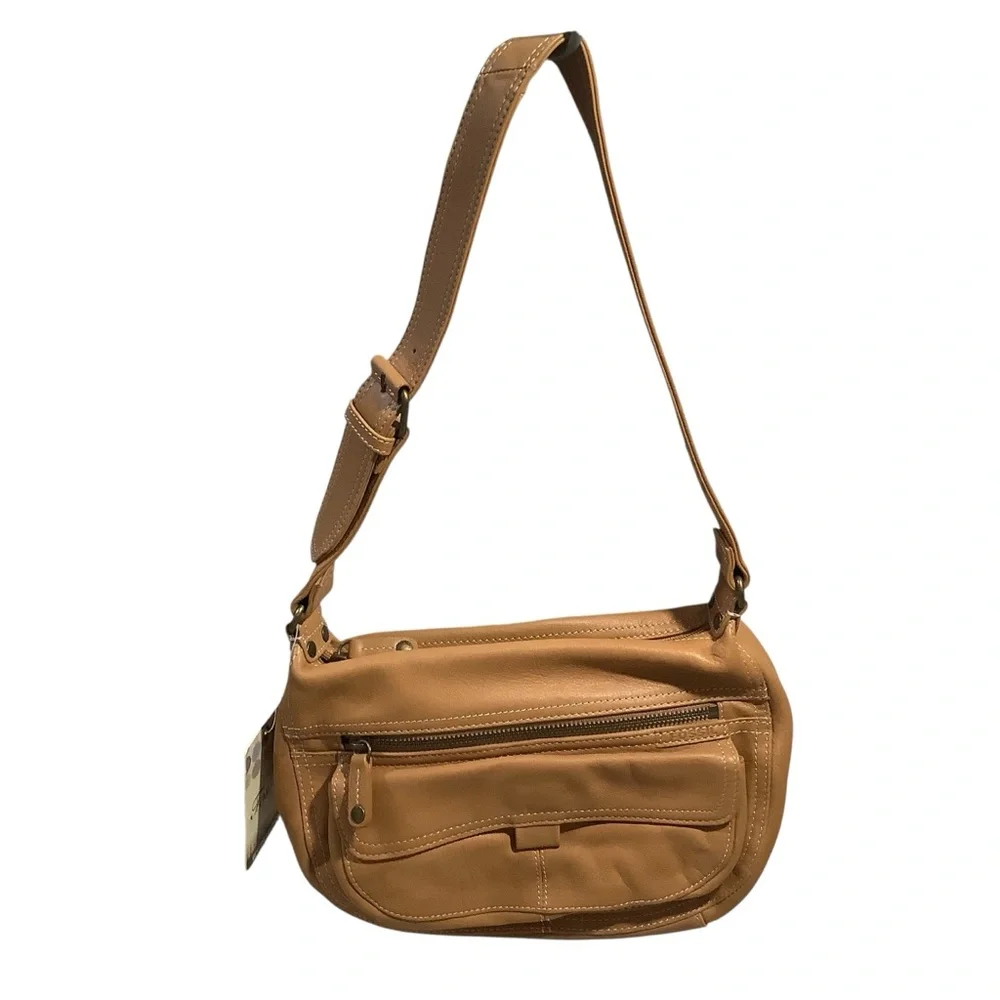 Fossil Leather Janet Everyday Hobo Shoulder Bag In Camel